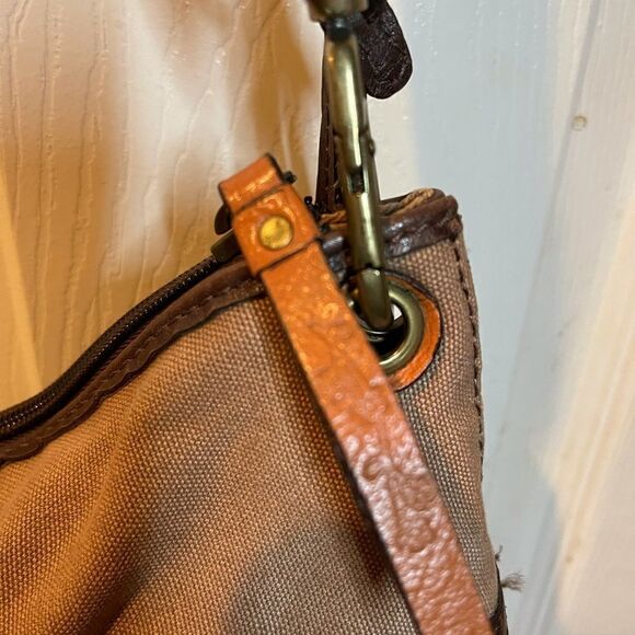 Fossil long live vintage 1954 Butterfly  beige canvas crossbody bag - Picture 7 of 14